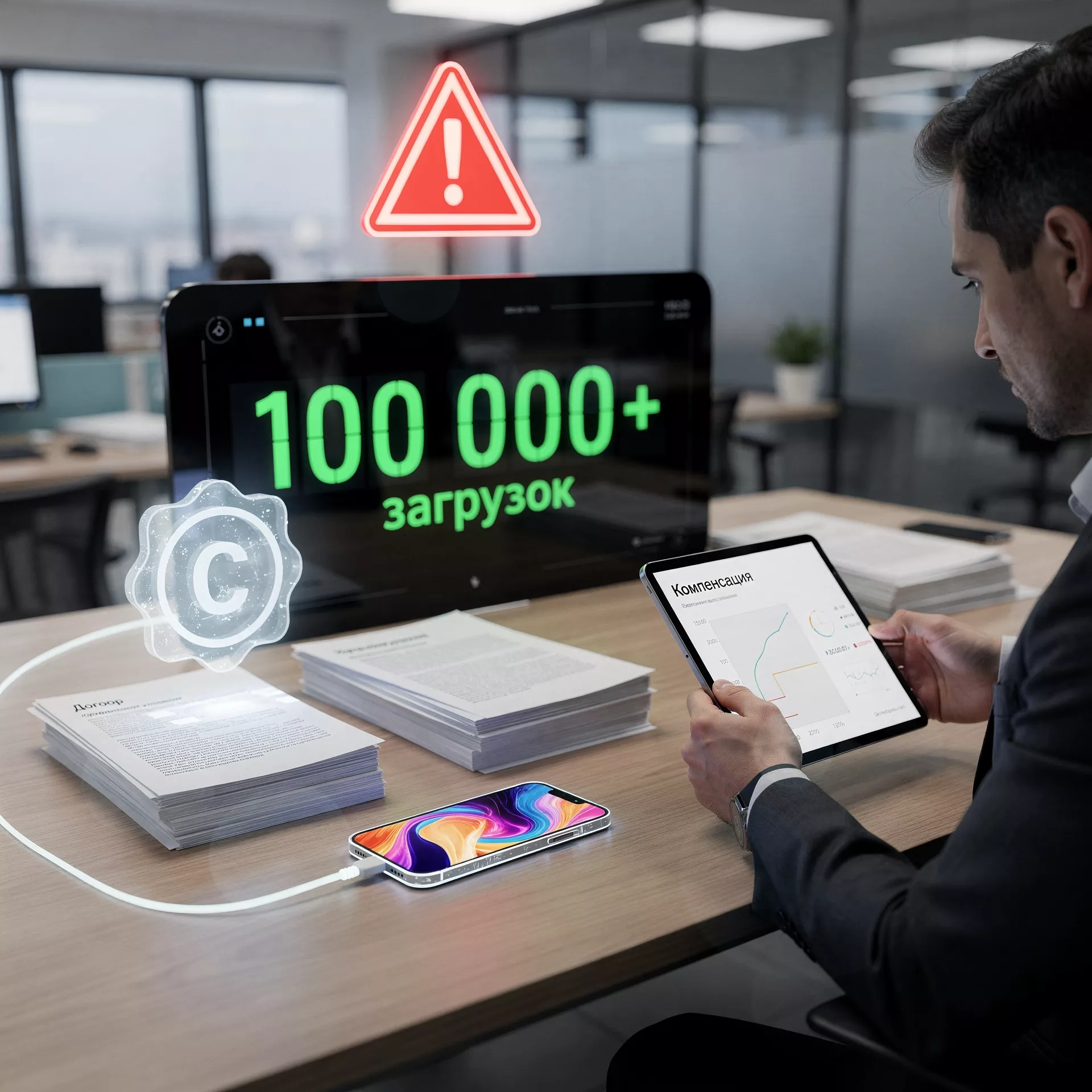 Взыскание компенсации за нарушение авторских прав на обои и темы для смартфонов